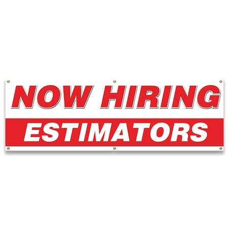 Signmission Now Hiring Estimators Banner Apply Inside Accepting Application Single Sided B-72-30236
